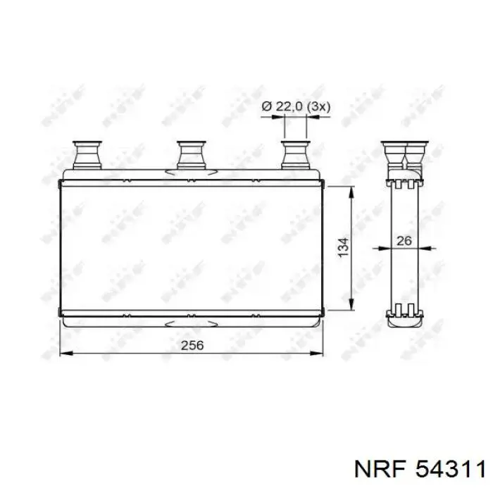 54311 NRF радиатор печки