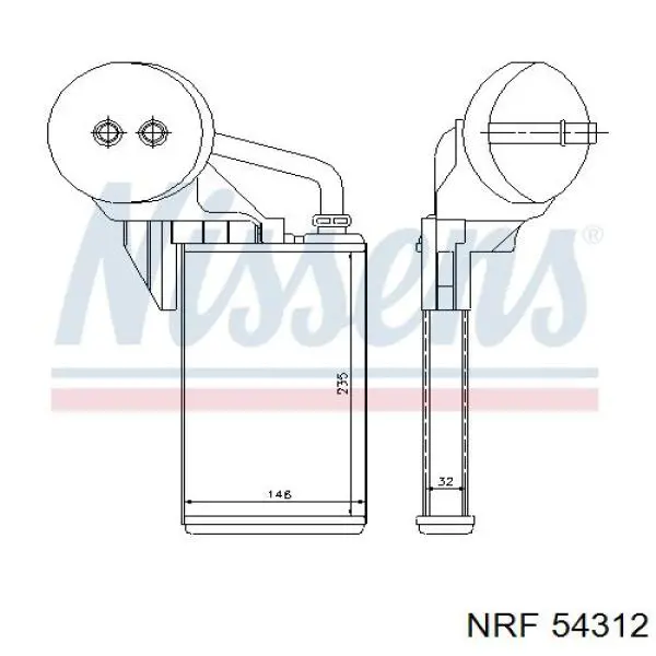 Радиатор печки 54312 NRF