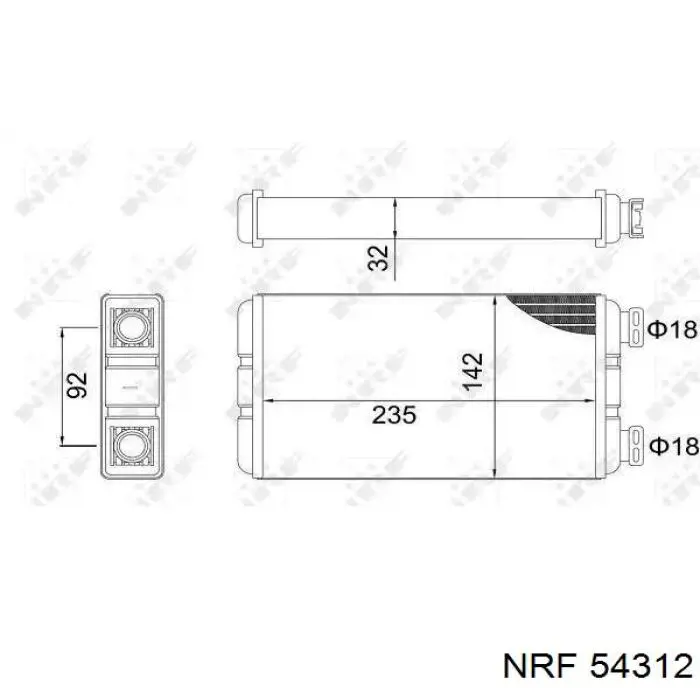 54312 NRF радиатор печки