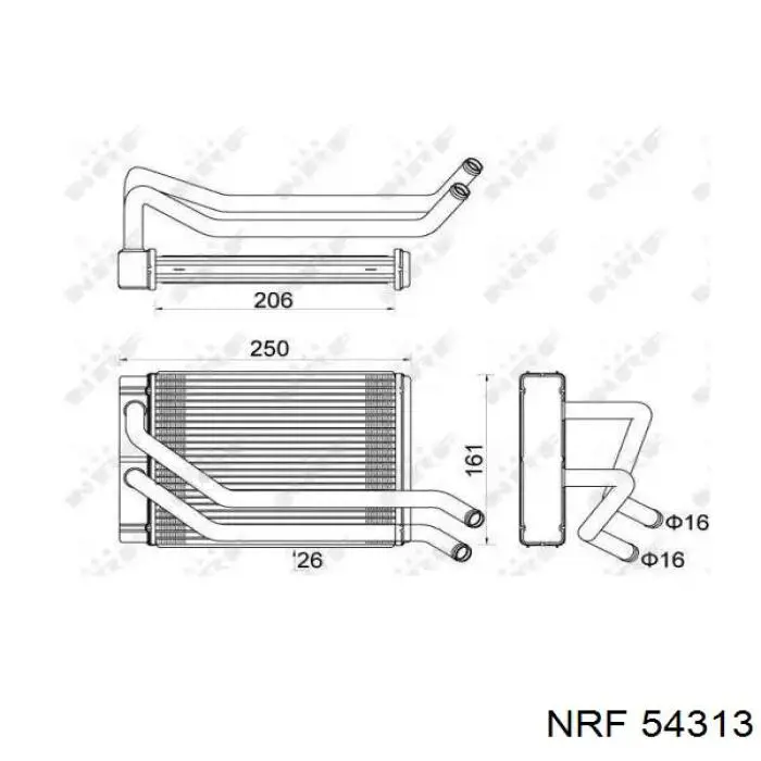 54313 NRF radiador de forno (de aquecedor)