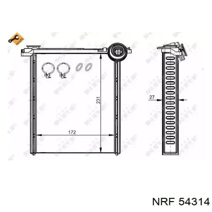 54314 NRF радиатор печки