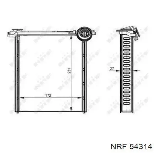 Radiador de calefacción 54314 NRF