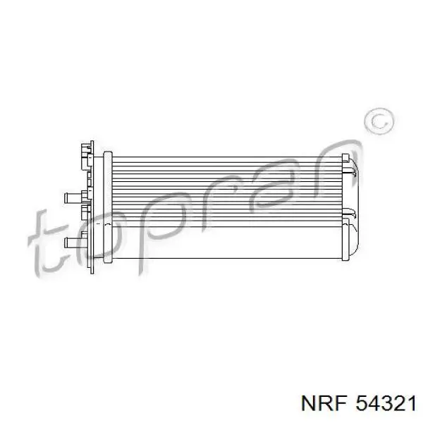 Радиатор печки (отопителя) задний NRF 54321