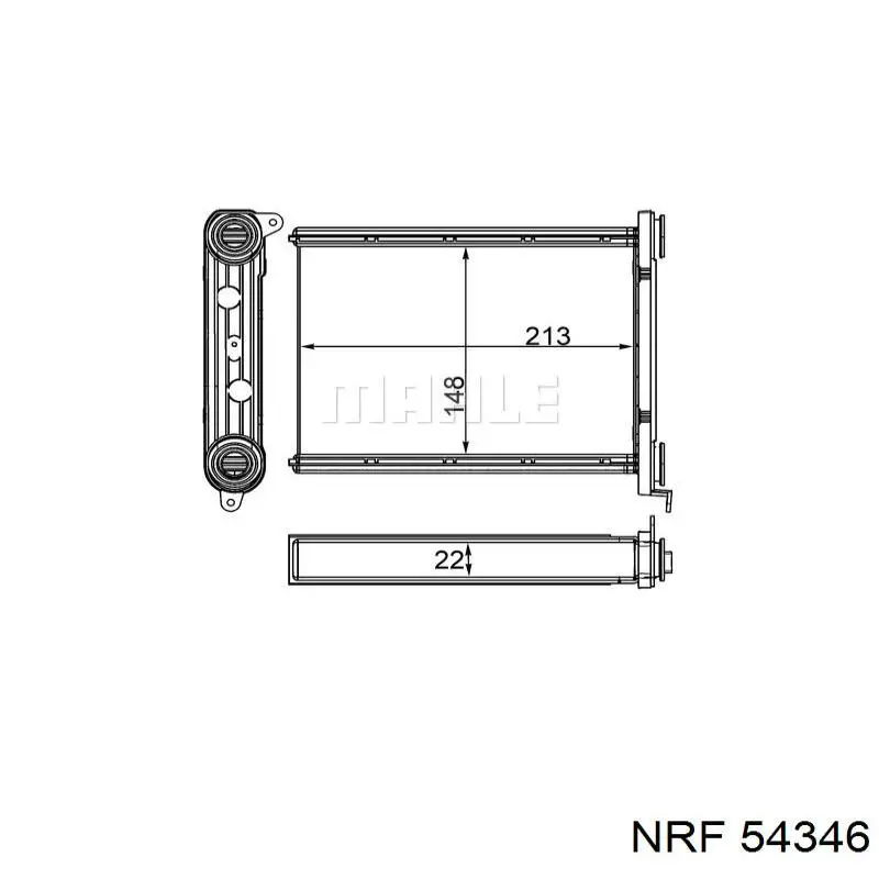 Купить 54346 NRF Радиатор печки