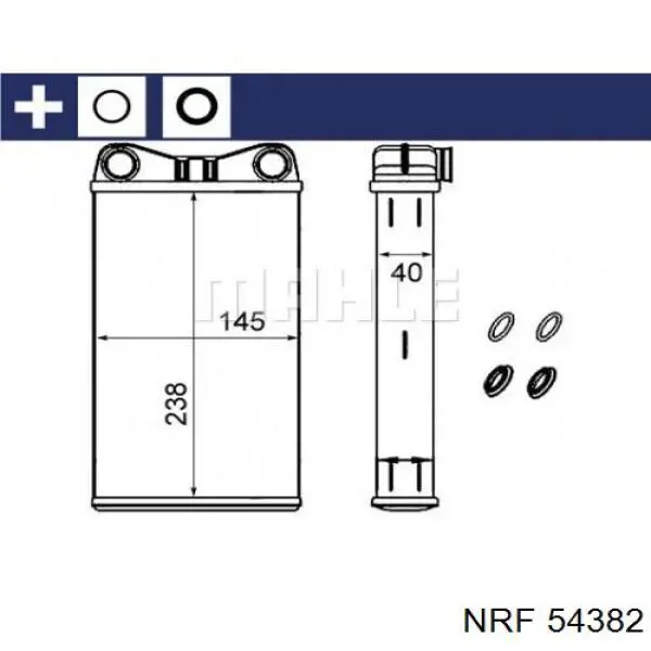 Радиатор печки (отопителя) Mahle Original AH265000S цена, от 58.23 USD
