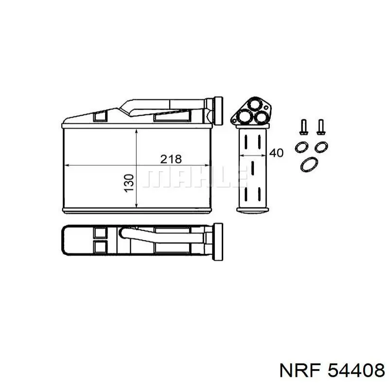 Радиатор печки NRF54408 NRF