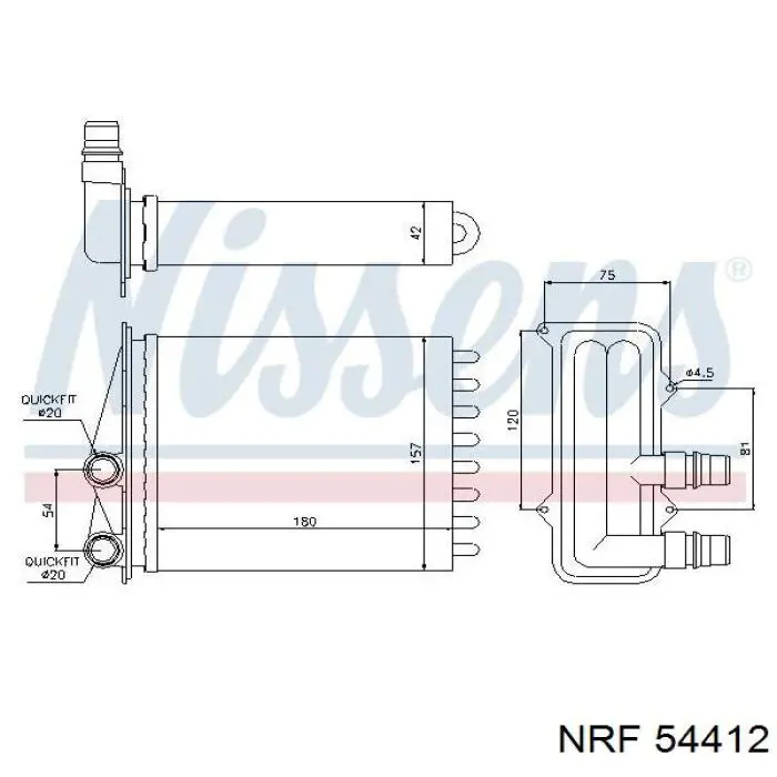 Купить 4432041 Opel Радиатор печки