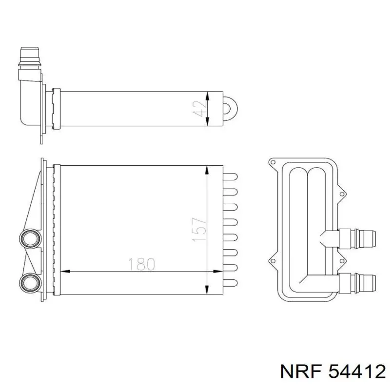 54412 NRF радиатор печки