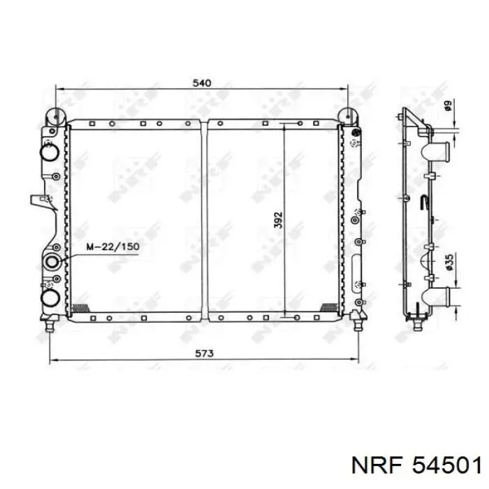 Радиатор охлаждения NRF 54501