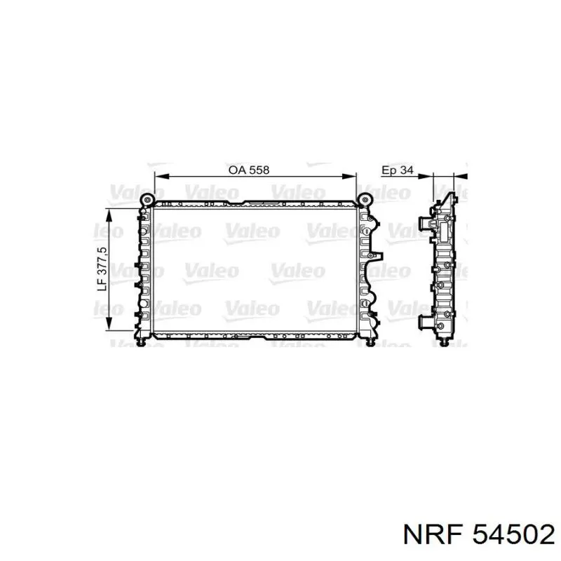 Купить 54502 NRF Радиатор водяной