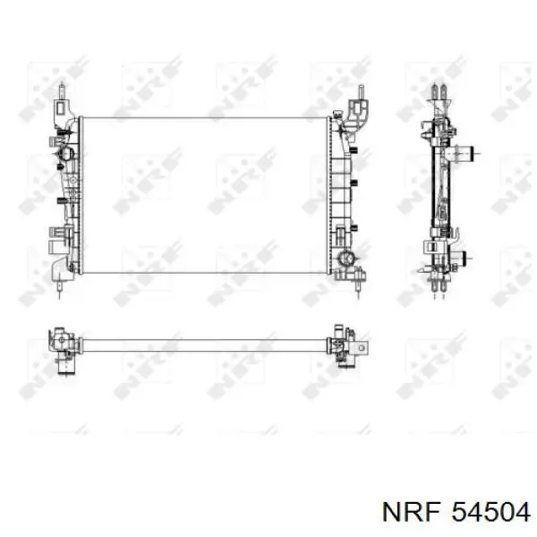 Radiador refrigeración del motor 54504 NRF