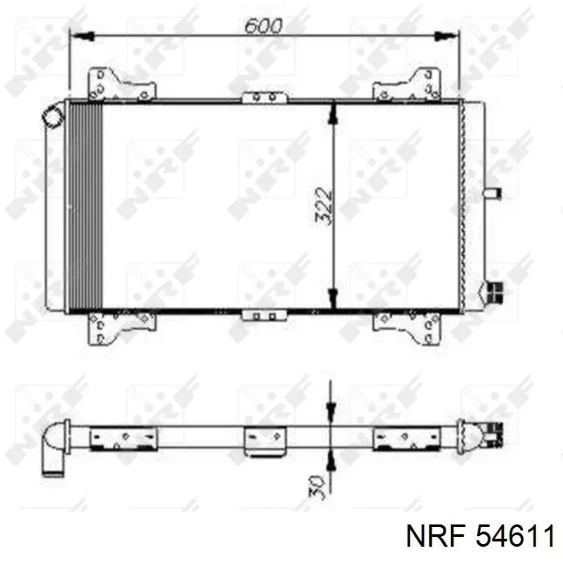 Радиатор 54611 NRF