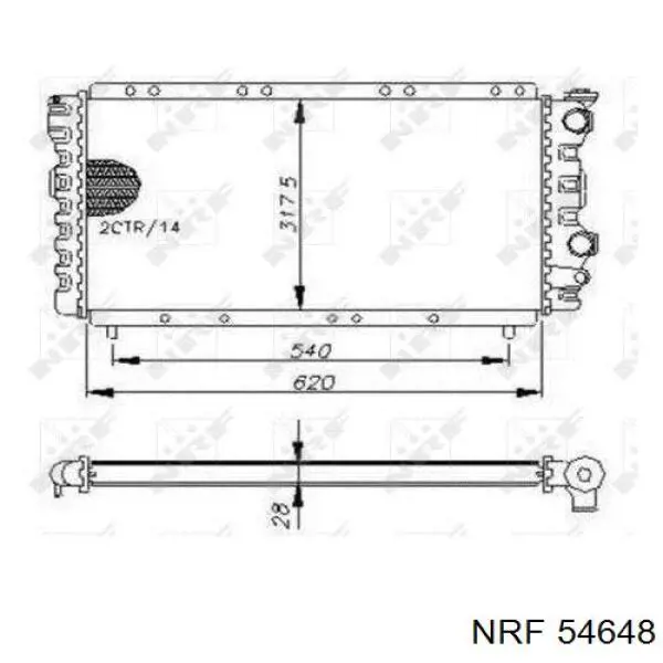 56A356NF NRF радиатор