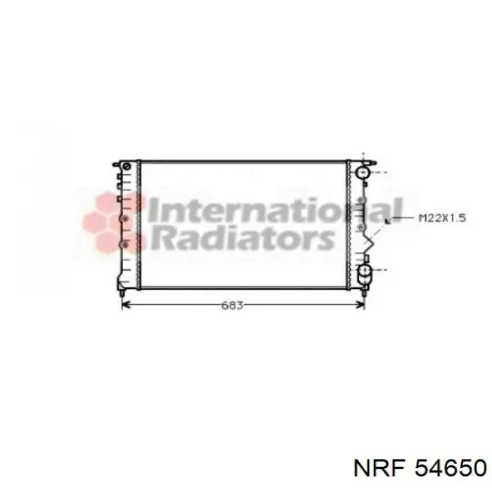 Radiador refrigeración del motor 54650 NRF