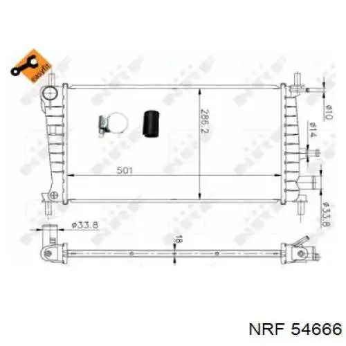 Радиатор 54666 NRF