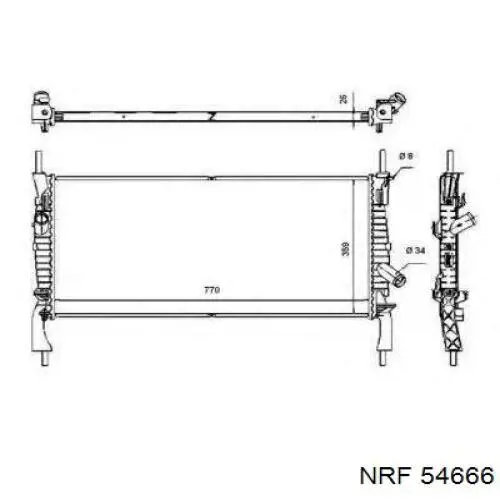 Радиатор 54666 NRF