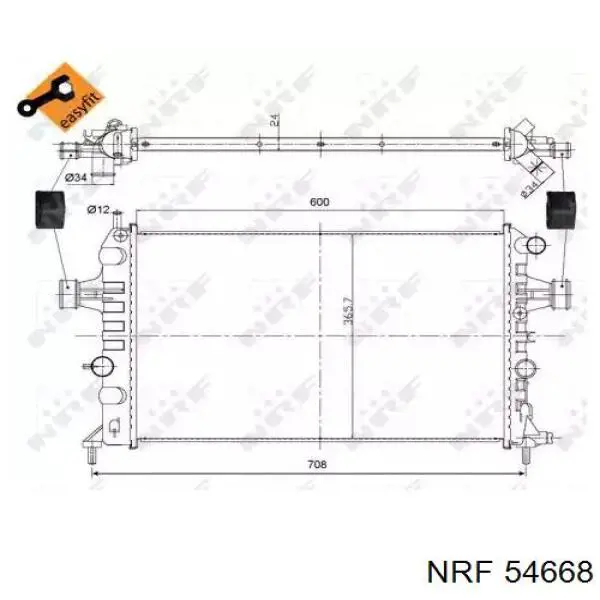 54668 NRF радиатор