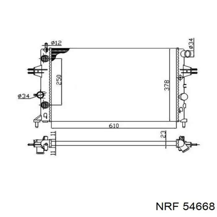 54668 NRF Радиатор основной