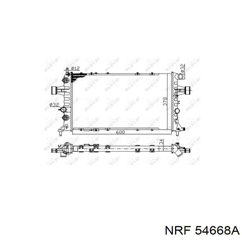 Радиатор 54668A NRF