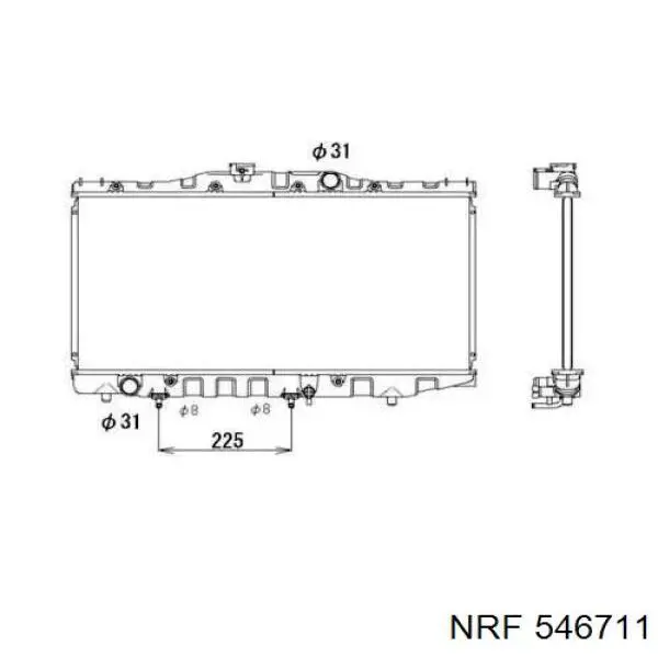 Радиатор 546711 NRF