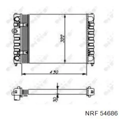 Радиатор 54686 NRF