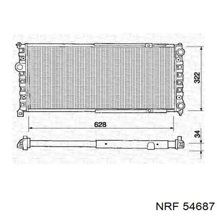 Купить 54687 NRF Радиатор водяной