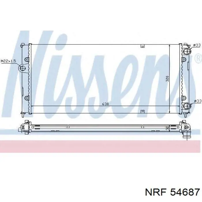 Радиатор 54687 NRF