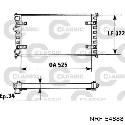 Радиатор 54688 NRF