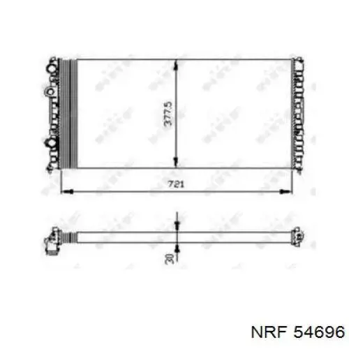 Купить 54696 NRF Радиатор водяной