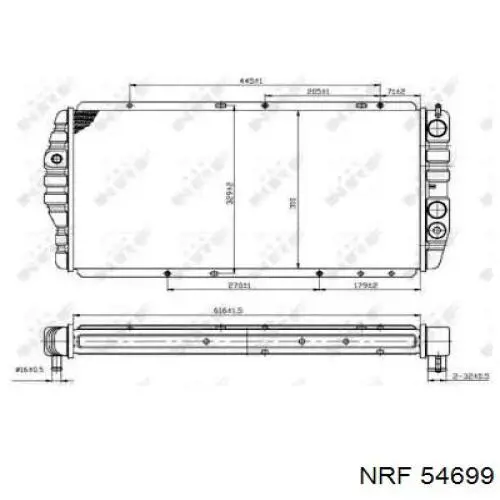 Радиатор 54699 NRF