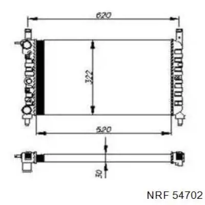 Радиатор 54702 NRF