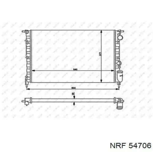 Радиатор 54706 NRF