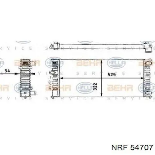 Радиатор охлаждения NRF 54707