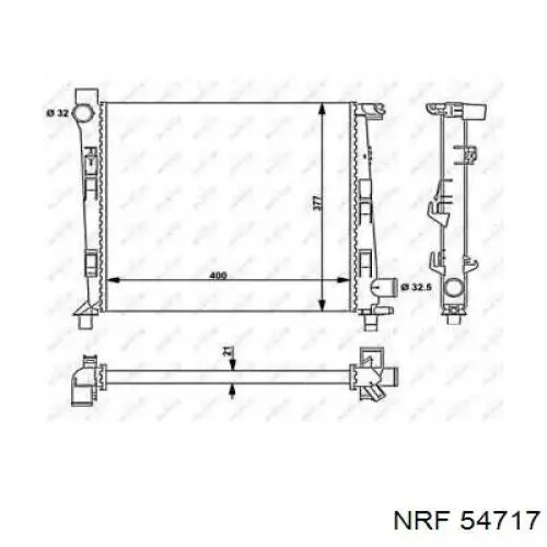 Радиатор 54717 NRF