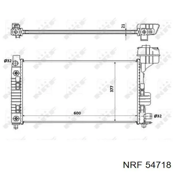 Радиатор 54718 NRF