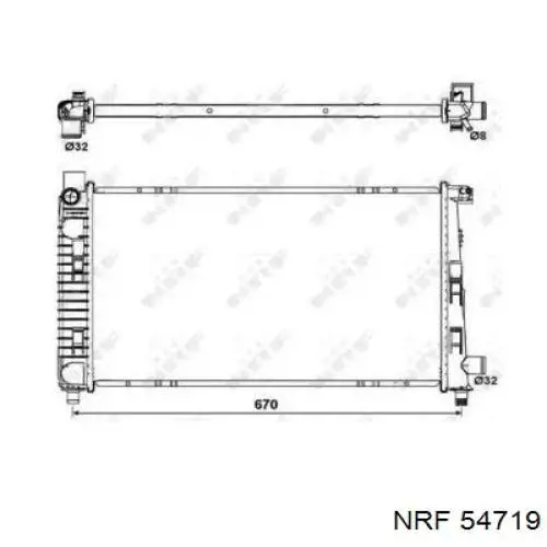 Радиатор 54719 NRF