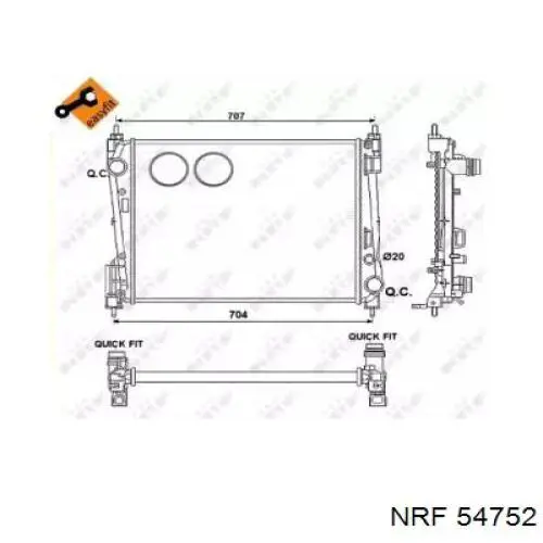 54752 NRF радиатор
