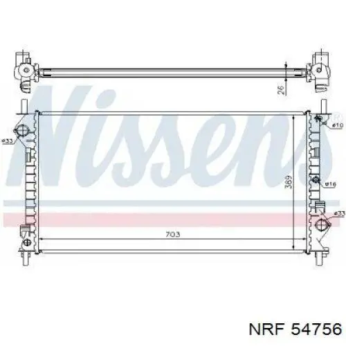 Радиатор охлаждения двигателя NRF 54756 цена, от 102.72 USD