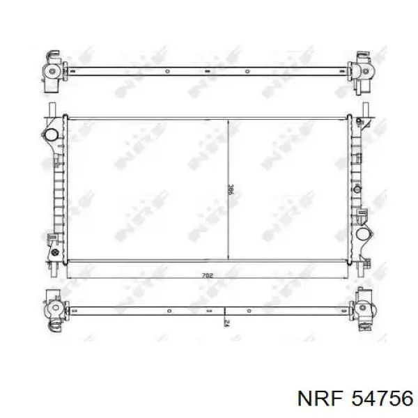 Радиатор 54756 NRF