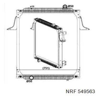 Радиатор 549563 NRF