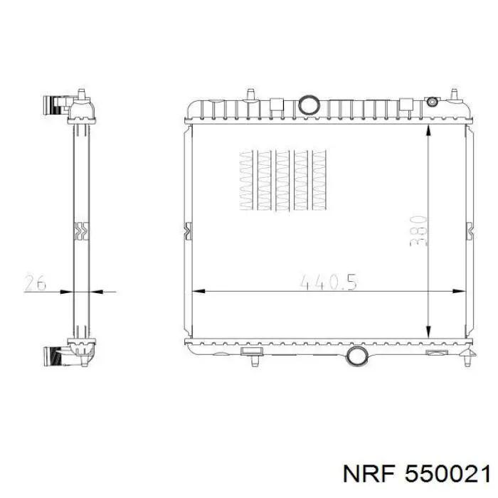 550021 NRF Радиатор основной