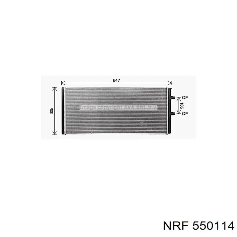 Диффузор радиатора охлаждения NRF 550114