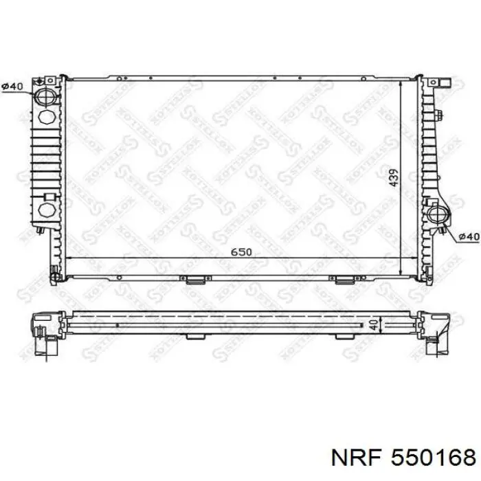 Радиатор охлаждения двигателя дополнительный NRF 550168 цена, от 291.35 USD