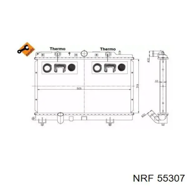 55307 NRF радиатор