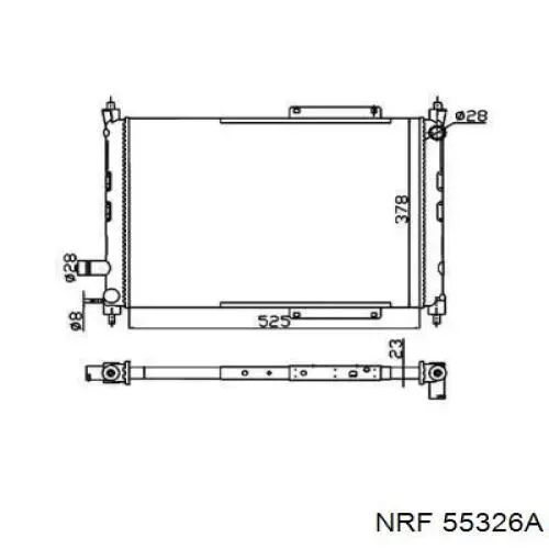 Радиатор 55326A NRF