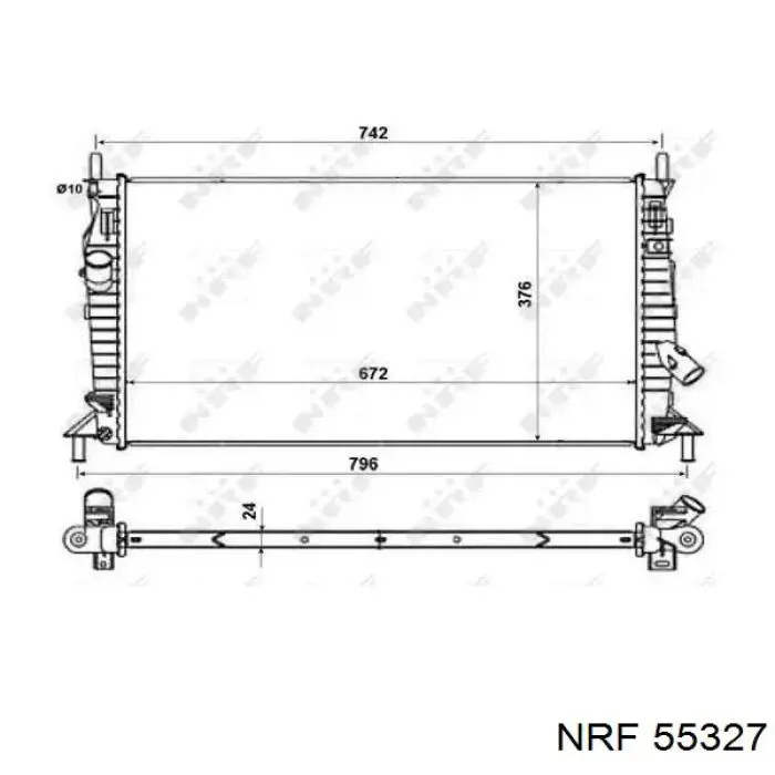 55327 NRF радиатор