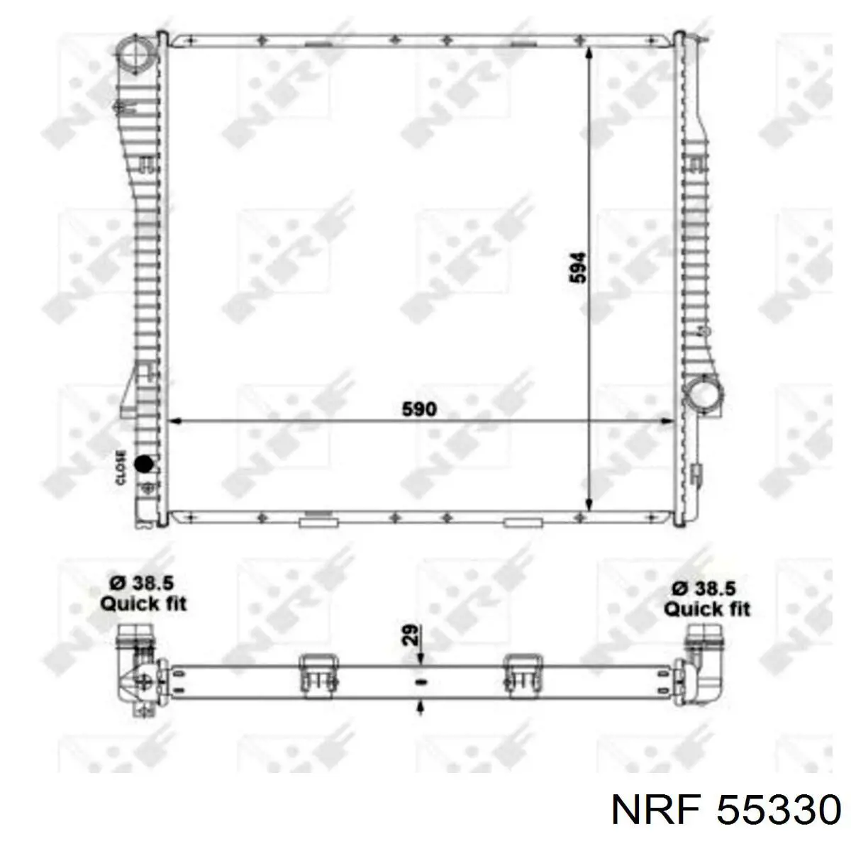 Купить 55330 NRF Радиатор водяной