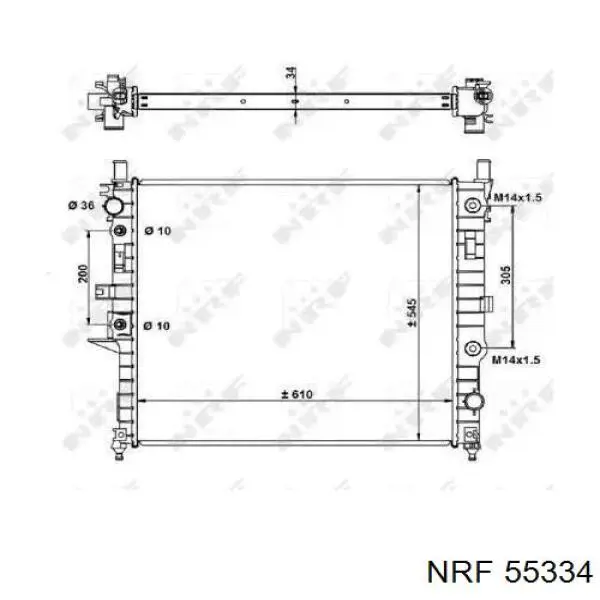 Радиатор 55334 NRF