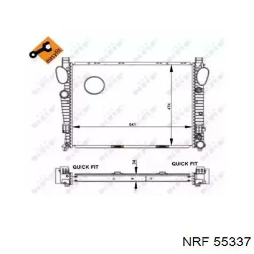 Радиатор 55337 NRF