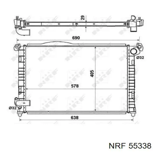 Радиатор 55338 NRF